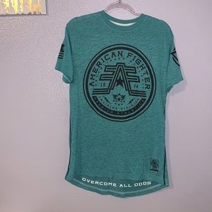 American Fighter by Affliction Bristol Green short sleeve high low top